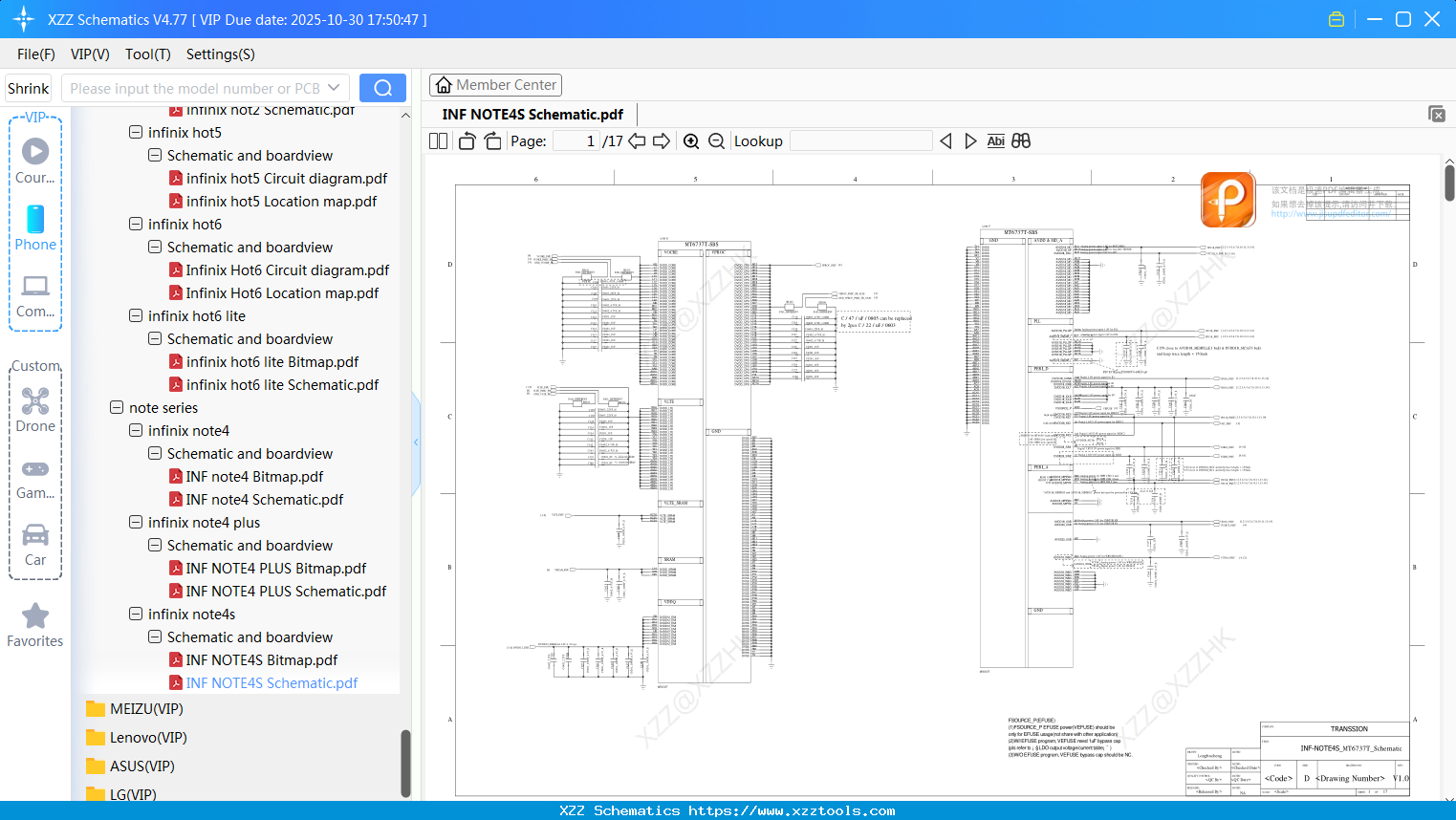 Infinix INF NOTE4S Schematic